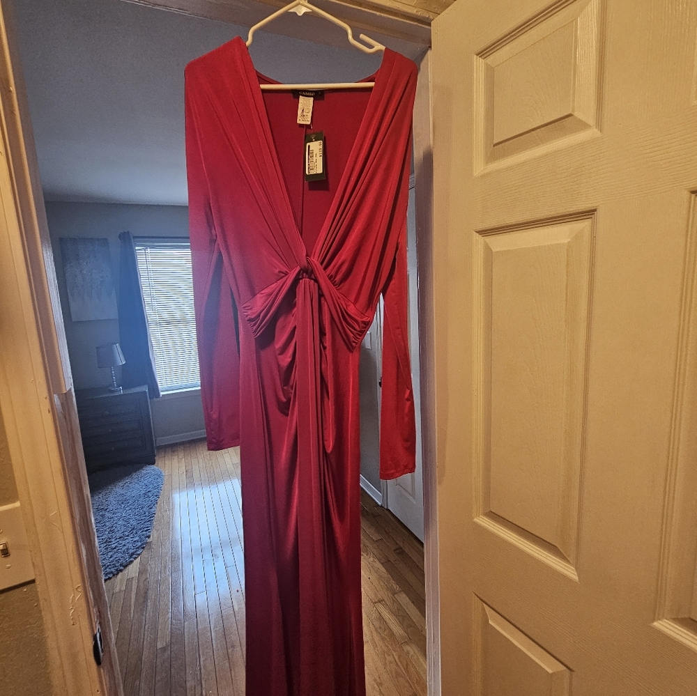 Medium Elegant Fuchsia Long Sleeve Dress NEW WITH TAGS